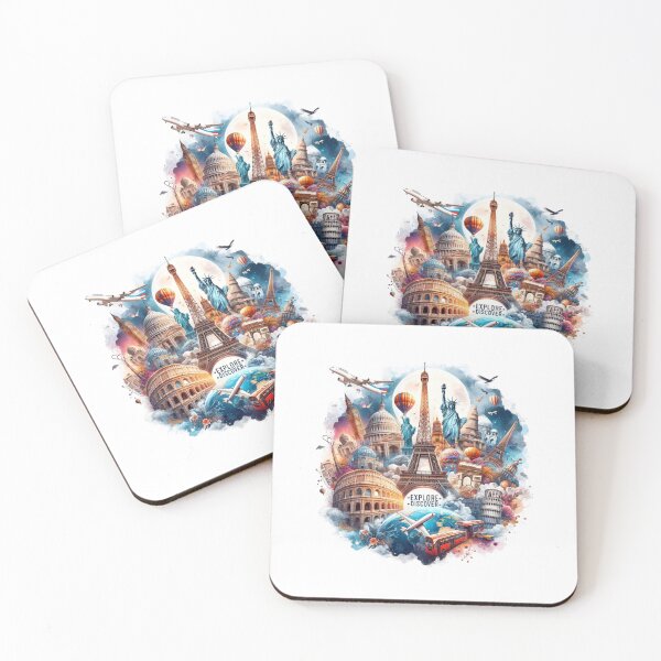 Item preview, Explore, Dream, Discover: Global Landmarks Collage designed and sold by BlueGoldArt.