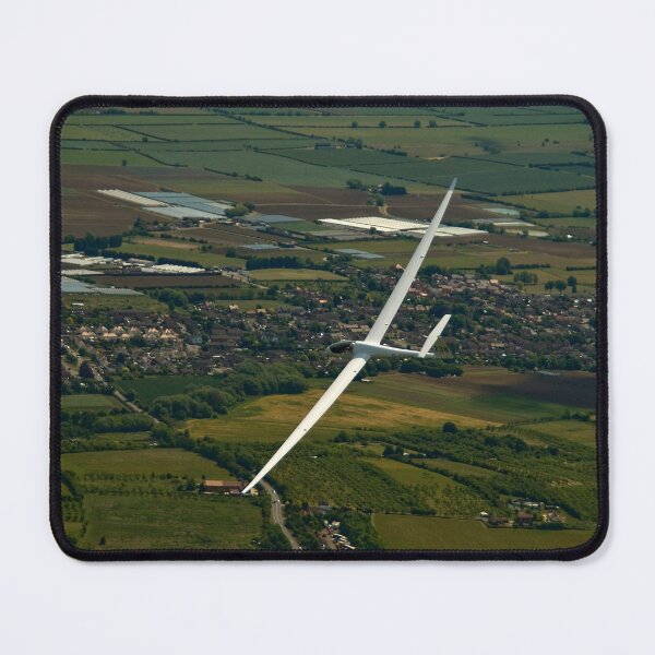 Item preview, Glider soaring low over British landscape. designed and sold by sandyprints.