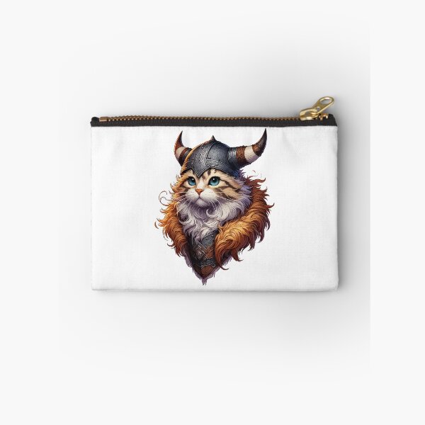 Item preview, Funny Viking Warrior Cat Norse Mythology Anime Portrait designed and sold by TomFrontierArt.