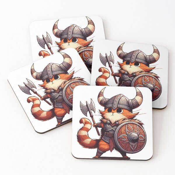 Item preview, Funny Viking Warrior Cat Norse Mythology Anime Portrait designed and sold by TomFrontierArt.