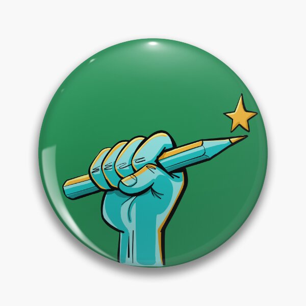 Item preview, fist firmly holding a pen with a star on top designed and sold by duxpavlic.