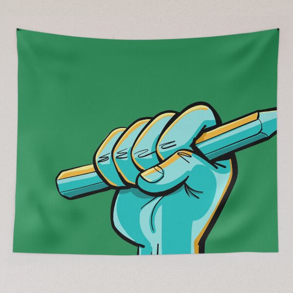 Item preview, fist firmly holding a pen with a star on top designed and sold by duxpavlic.