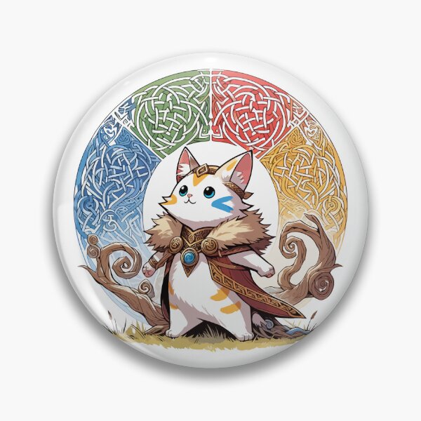 Item preview, Kawaii Viking Warrior Cat Norse Mythology Anime Portrait designed and sold by TomFrontierArt.