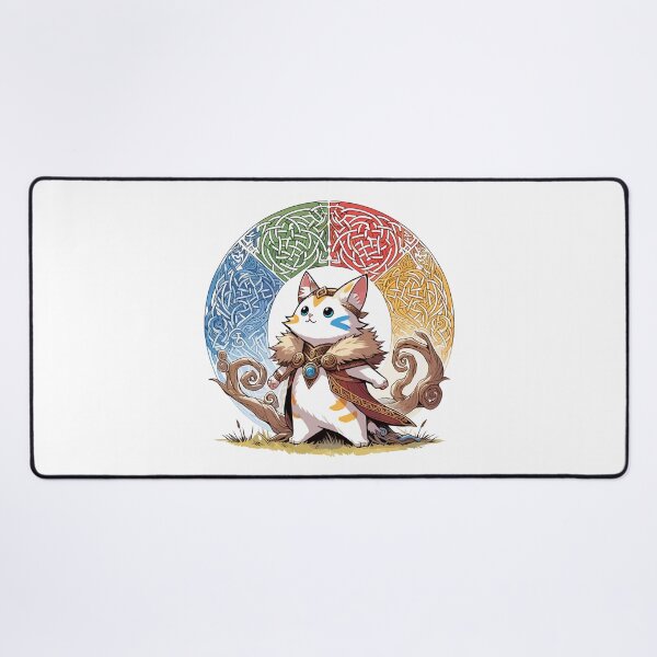 Item preview, Kawaii Viking Warrior Cat Norse Mythology Anime Portrait designed and sold by TomFrontierArt.