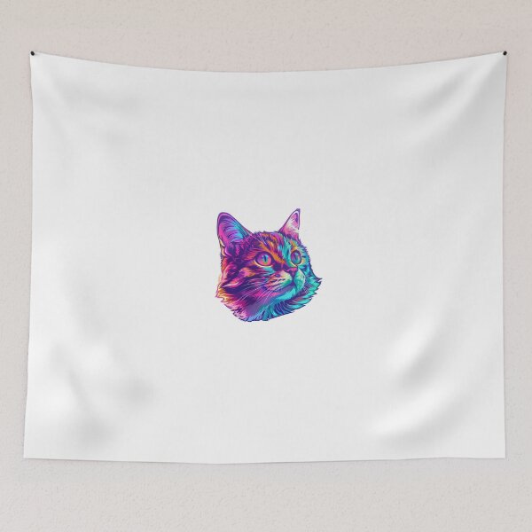 Item preview, Vibrant Magical Cat Head designed and sold by JaneDesignsForU.