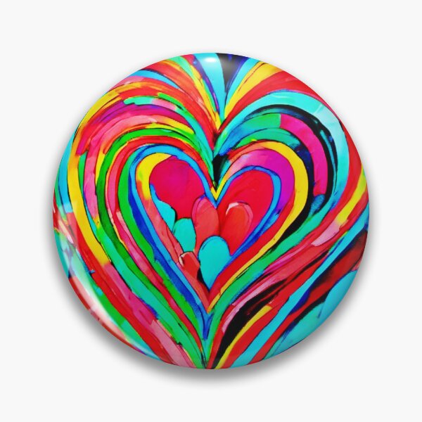 Aperçu de l'œuvre Affection Radieuse : Art du Coeur Coloré créée et vendue par Health And Fitness Posts e-Store.