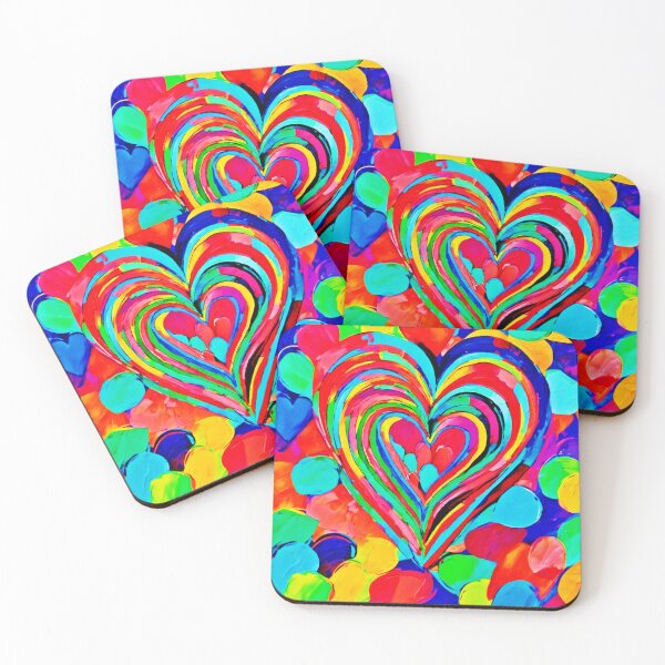 Item preview, Radiant Affection: Colorful Heart Art designed and sold by Health And Fitness Posts e-Store.