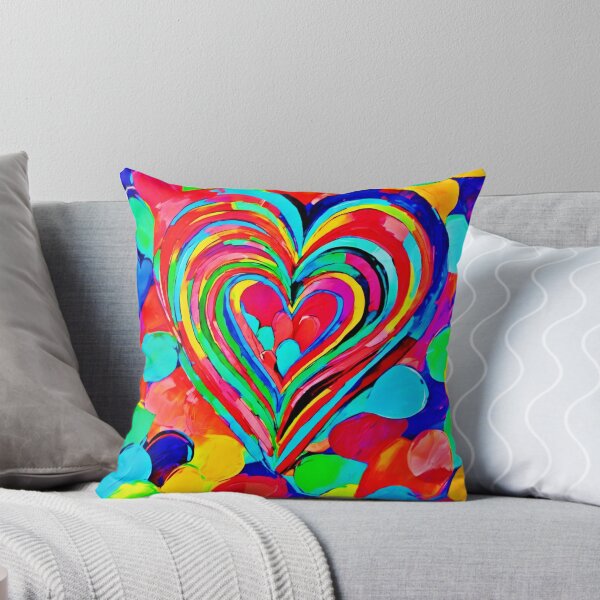 Item preview, Radiant Affection: Colorful Heart Art designed and sold by Health And Fitness Posts e-Store.