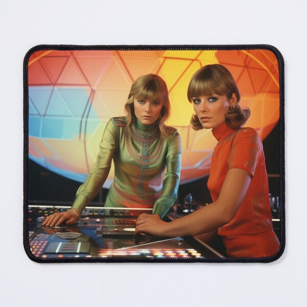 Item preview, Retro Futuristic Control Room: Women of the Space Age designed and sold by EnigmaWaveCross.