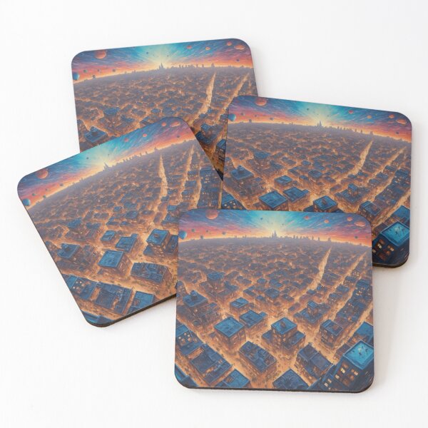 Item preview, Abstract city view designed and sold by Lufka.