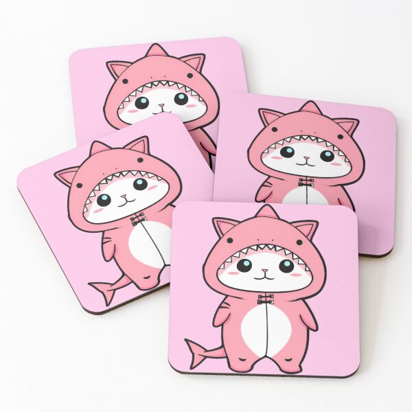 Item preview, Cute Pink Shark Cat in Shark Costume designed and sold by Pati-Design.