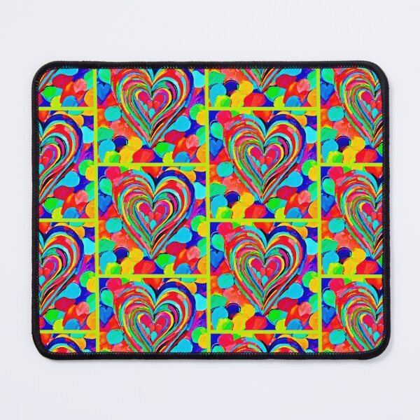 Item preview, Radiant Affection: Colorful Heart Art designed and sold by Health And Fitness Posts e-Store.