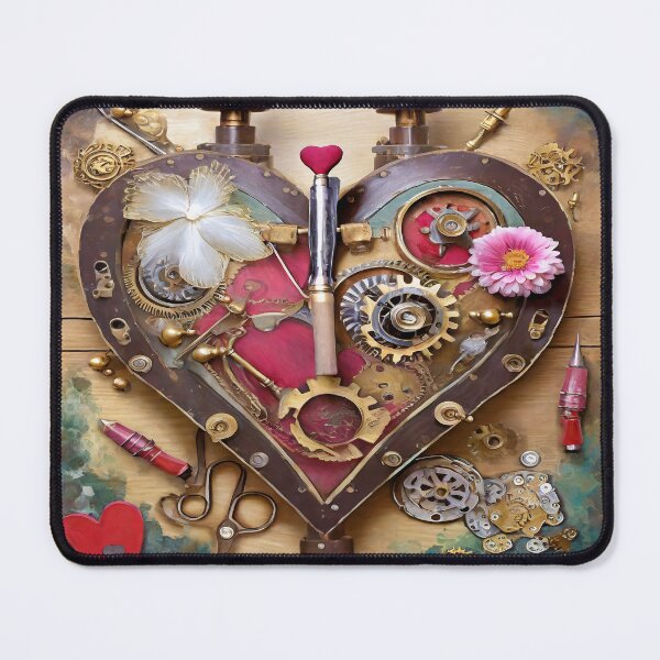 Item preview, Steampunk Heart Series - Lipstick and Flowers designed and sold by Lee Hiller Designs.