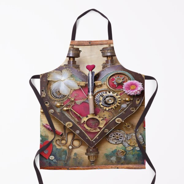 Item preview, Steampunk Heart Series - Lipstick and Flowers designed and sold by Lee Hiller Designs.