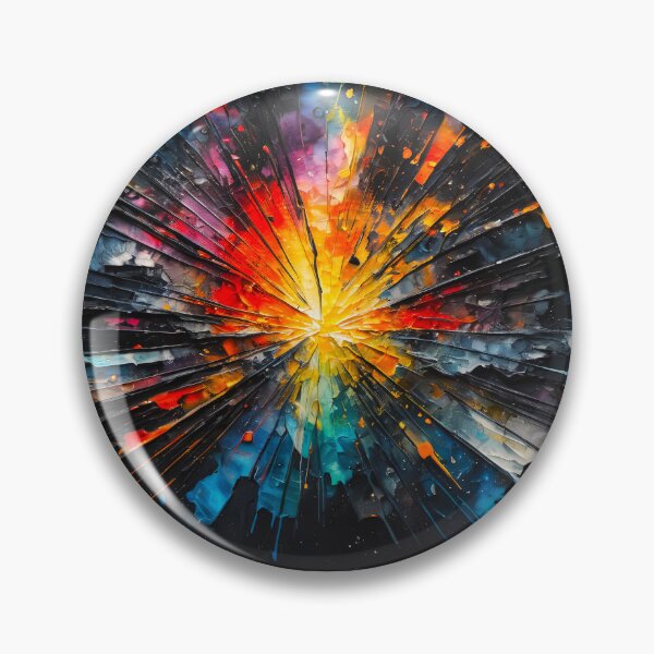 Item preview, Abstract Outer Space Vibrant Color Paint Black Bg designed and sold by PixelPunny.