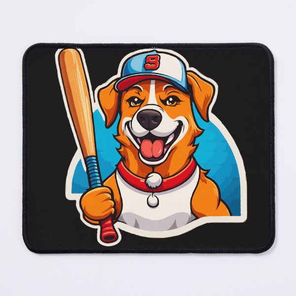 Item preview, Bark and Batter: Dog with Baseball Bat designed and sold by Wonder Pixel Studio.