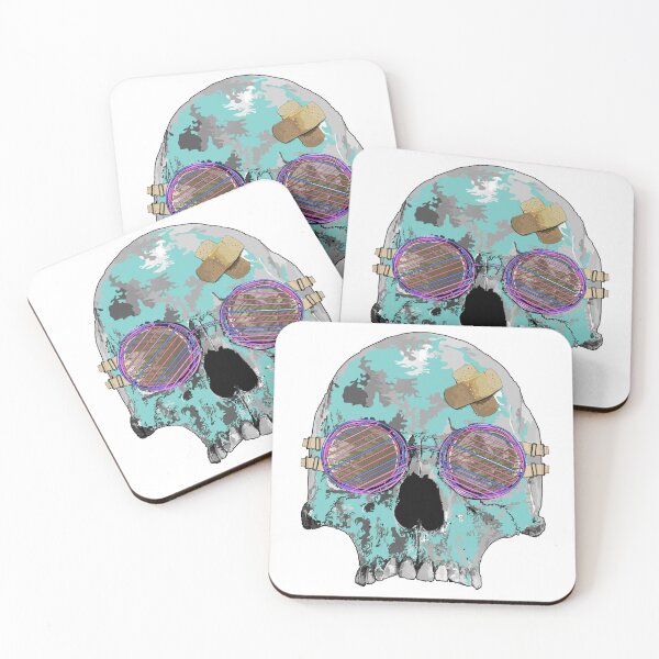 Item preview, Forest green skull - shutter shades and plaster bandages  designed and sold by m-yoga-store.