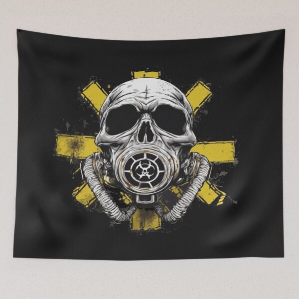 Item preview, skull wearing bio-hazard  mask designed and sold by Catfighter.