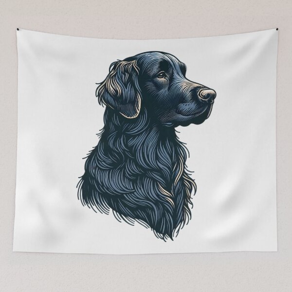 Item preview, Elegant Flat Coated Retriever Portrait designed and sold by Unitepeople.