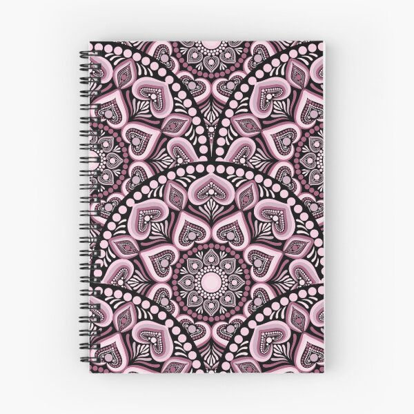 Item preview, Dusky Rose Hearts in Flowers Forever Dot Mandala Scale Pattern designed and sold by Triplicate Limited.