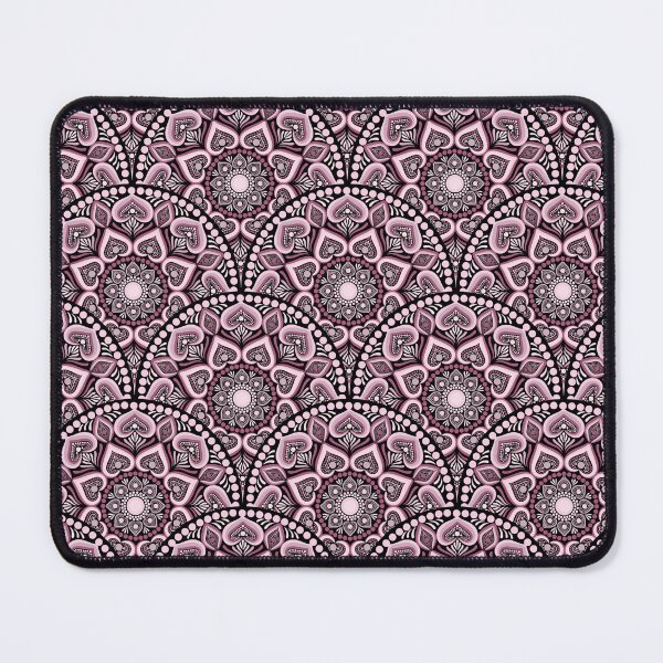 Item preview, Dusky Rose Hearts in Flowers Forever Dot Mandala Scale Pattern designed and sold by Triplicate Limited.