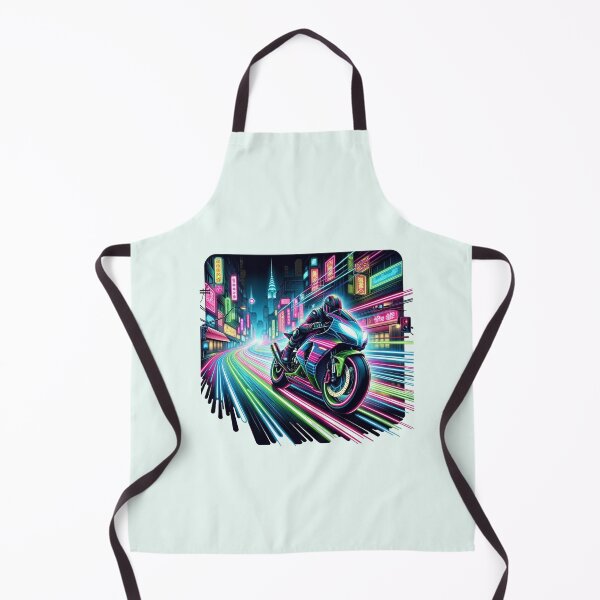 Item preview, Electric Rush, Neon Night Motorcycle Race designed and sold by BlueGoldArt.