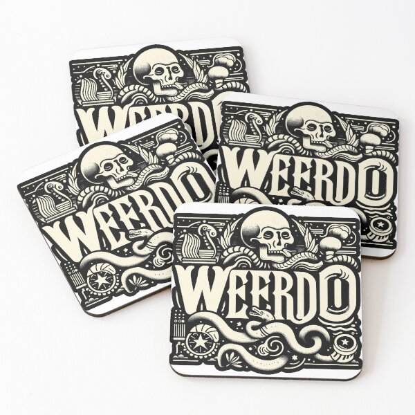 Item preview, Weirdo Typography | Retro Artwork with Skulls and Creepy Design designed and sold by diegomenjivar92.