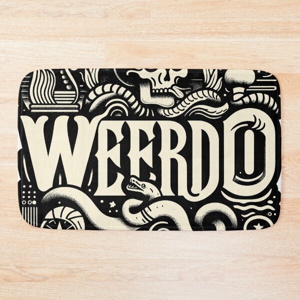 Item preview, Weirdo Typography | Retro Artwork with Skulls and Creepy Design designed and sold by diegomenjivar92.