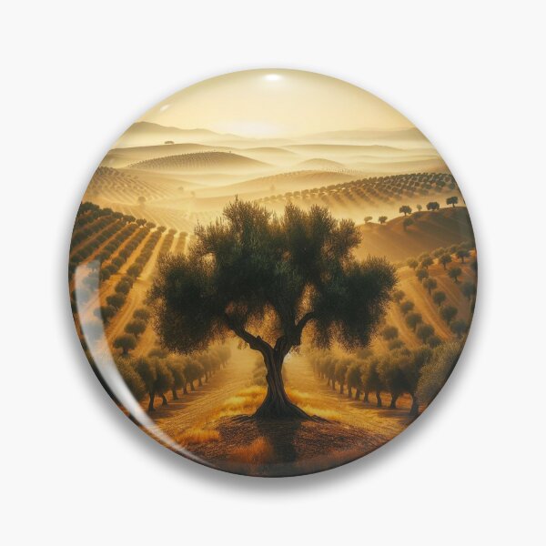 Item preview, An ancient olive tree stands resilient in the foreground, shrouded in mist designed and sold by EdgyEdgeArt.
