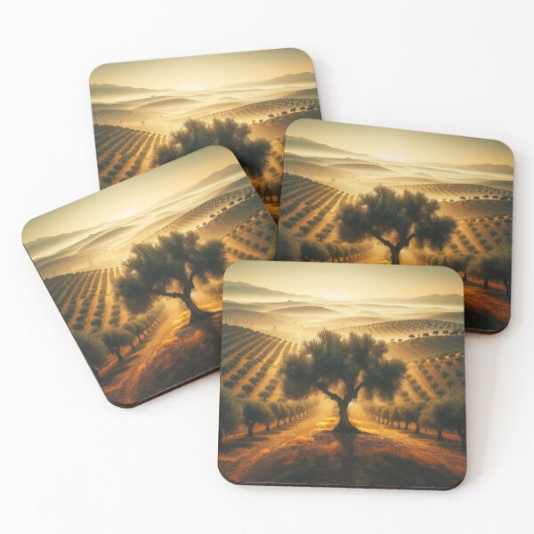 Item preview, An ancient olive tree stands resilient in the foreground, shrouded in mist designed and sold by EdgyEdgeArt.