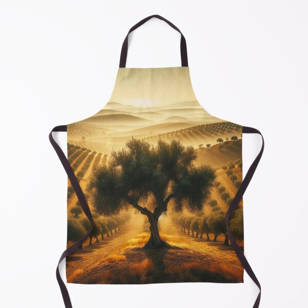 Item preview, An ancient olive tree stands resilient in the foreground, shrouded in mist designed and sold by EdgyEdgeArt.