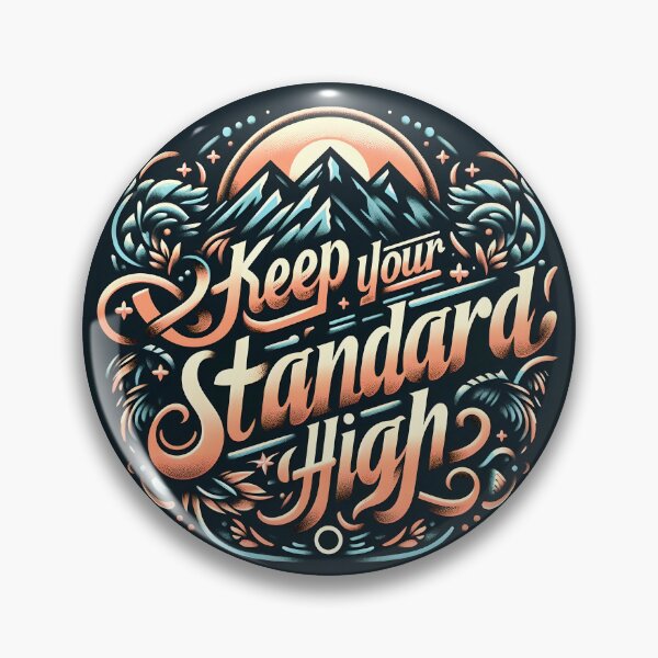 Item preview, Keep your standard high, typography designed and sold by maxmaj.