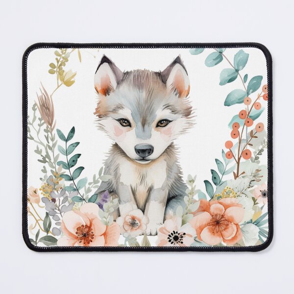 Item preview, Adorable Watercolour Animals - Wolf Puppy designed and sold by fluidwatercolor.