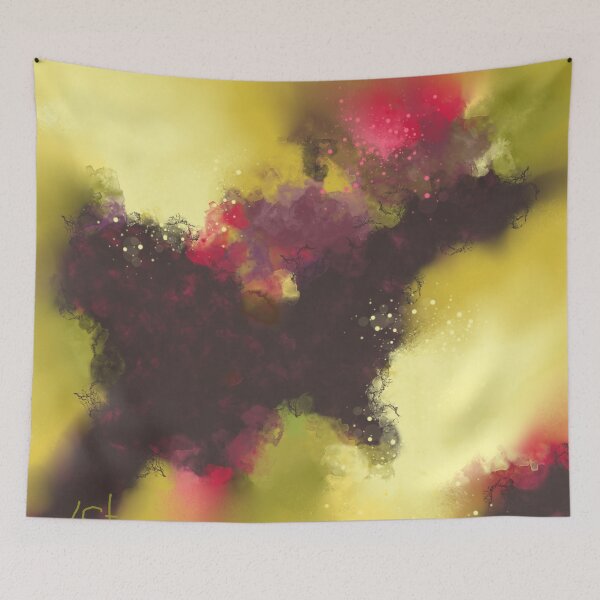 Item preview, Kamikaze - Yellow Red-Violet Olive Abstract designed and sold by Joey Santiago.