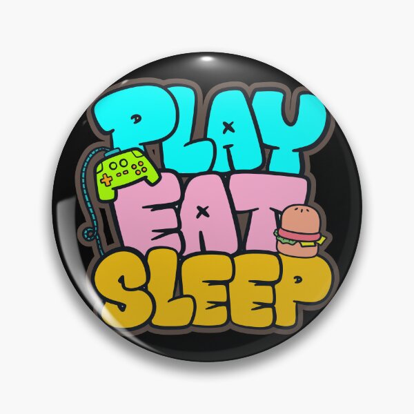 Item preview, Gamer's Motto: Play, Eat, Sleep - Colorful Lifestyle Desig designed and sold by RuyaFab.