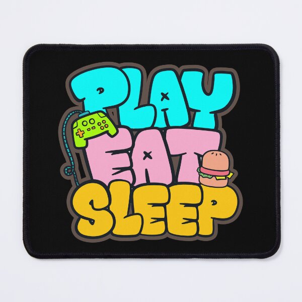 Item preview, Gamer's Motto: Play, Eat, Sleep - Colorful Lifestyle Desig designed and sold by RuyaFab.