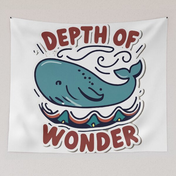Item preview, Majestic Blue Whale - Depth of Wonder Ocean-Inspired Art designed and sold by NiftyWrx.