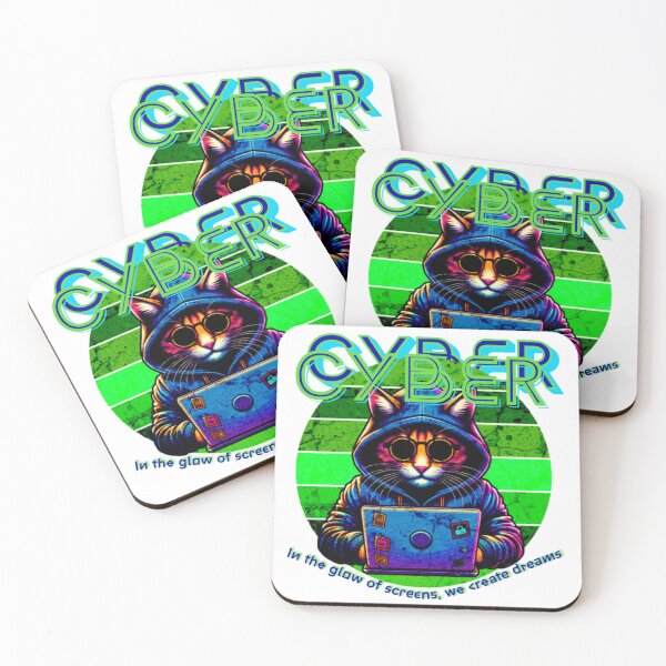 Item preview, Cyber cat designed and sold by Belarte.shop.