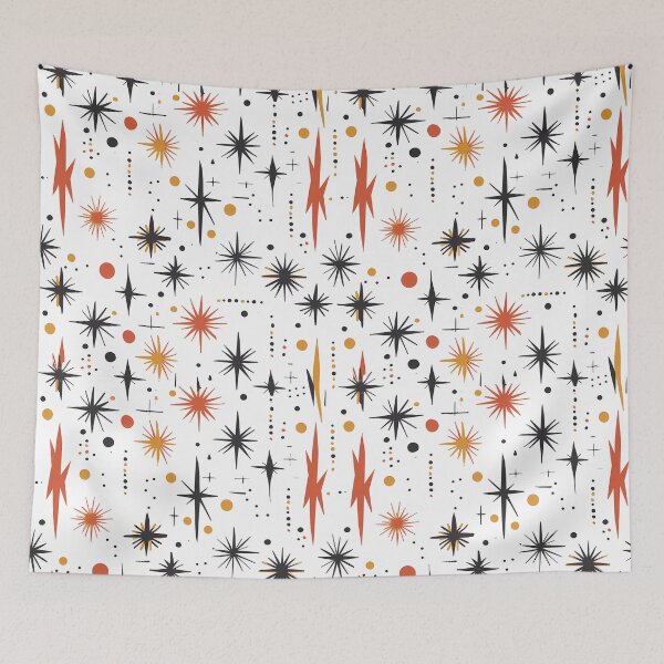Item preview, Retro Atomic Starbursts Pattern - Mid-Century Modern Abstract Design for Home Decor and Apparel designed and sold by David Balzen.