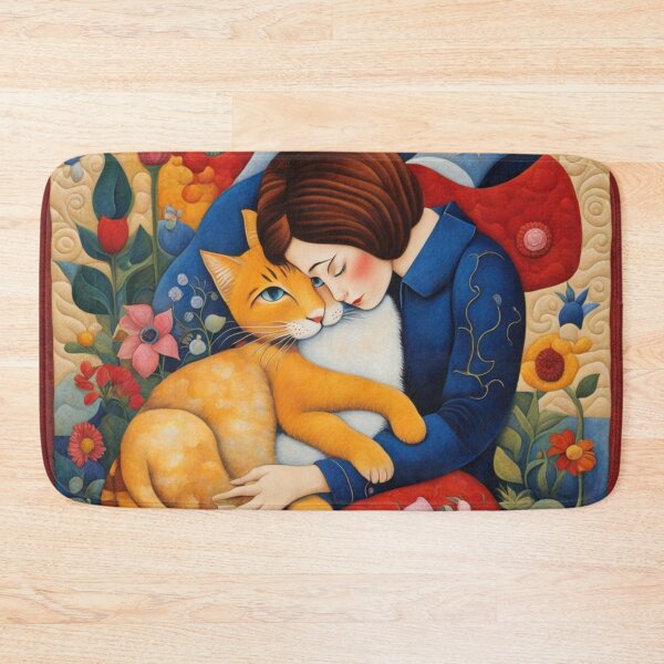 Item preview, Lydia Cuddling Her Pet designed and sold by Owl-o-the-wisp.