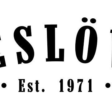 Artwork thumbnail, Eslöv Skåne County Sweden Est. 1971 Black Letter Sverige by establishedwear