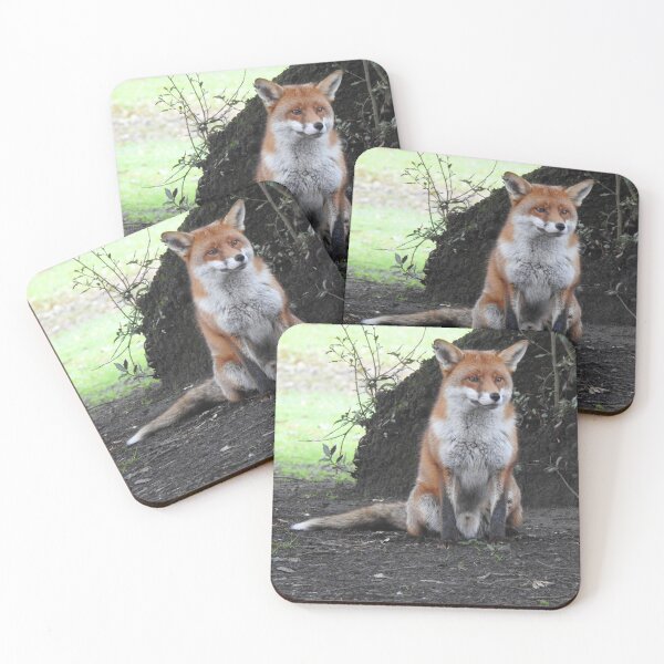 Item preview, Red Fox sitting at base of tree designed and sold by TwistedClassics.