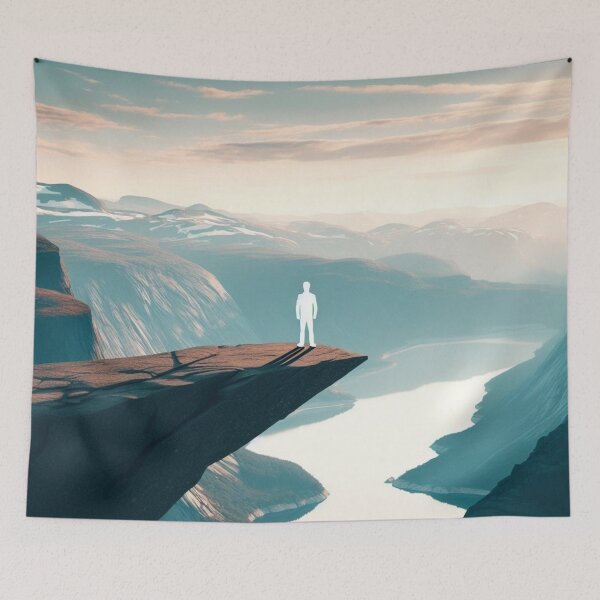 Item preview, White Ghost Guy on Trolltunga designed and sold by Gaborai.