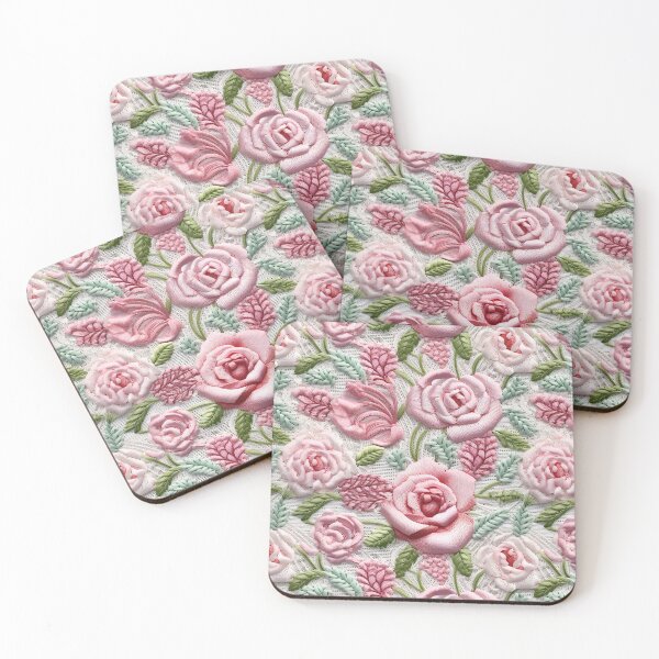 Item preview, Embroidered Roses on Lace designed and sold by SimoneBalman.