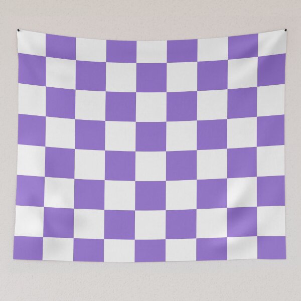 Item preview, Checkered - White and Dark Pastel Purple designed and sold by JustPatterns2.
