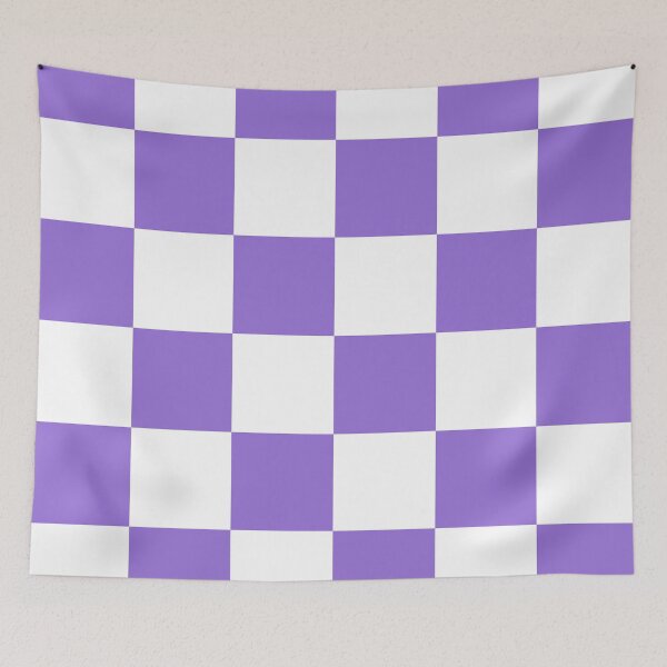 Item preview, Large Checkered - White and Dark Pastel Purple designed and sold by JustPatterns2.