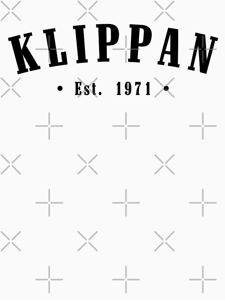 Thumbnail 7 of 7, Classic T-Shirt, Klippan Skåne County Sweden Est. 1971 Black Letter Sverige designed and sold by establishedwear.