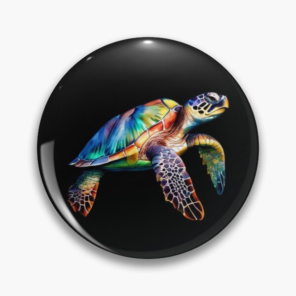 Item preview, Tortuga Marina Acuarela Technicolor designed and sold by PrintsBySarahB.