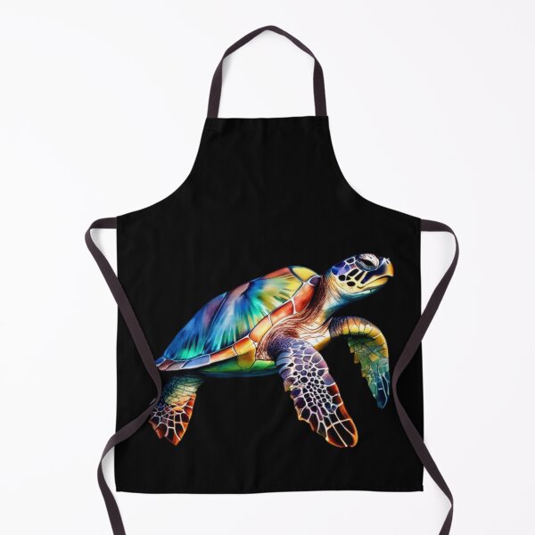 Item preview, Technicolor Watercolor Sea Turtle designed and sold by PrintsBySarahB.