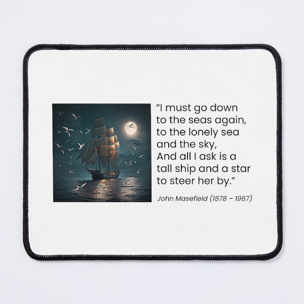 Item preview, John Masefield Sea Fever designed and sold by QuotationInsp.